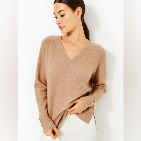 New Kaycee Sequin Sweater - Gold Metallic - Picture 1 of 9